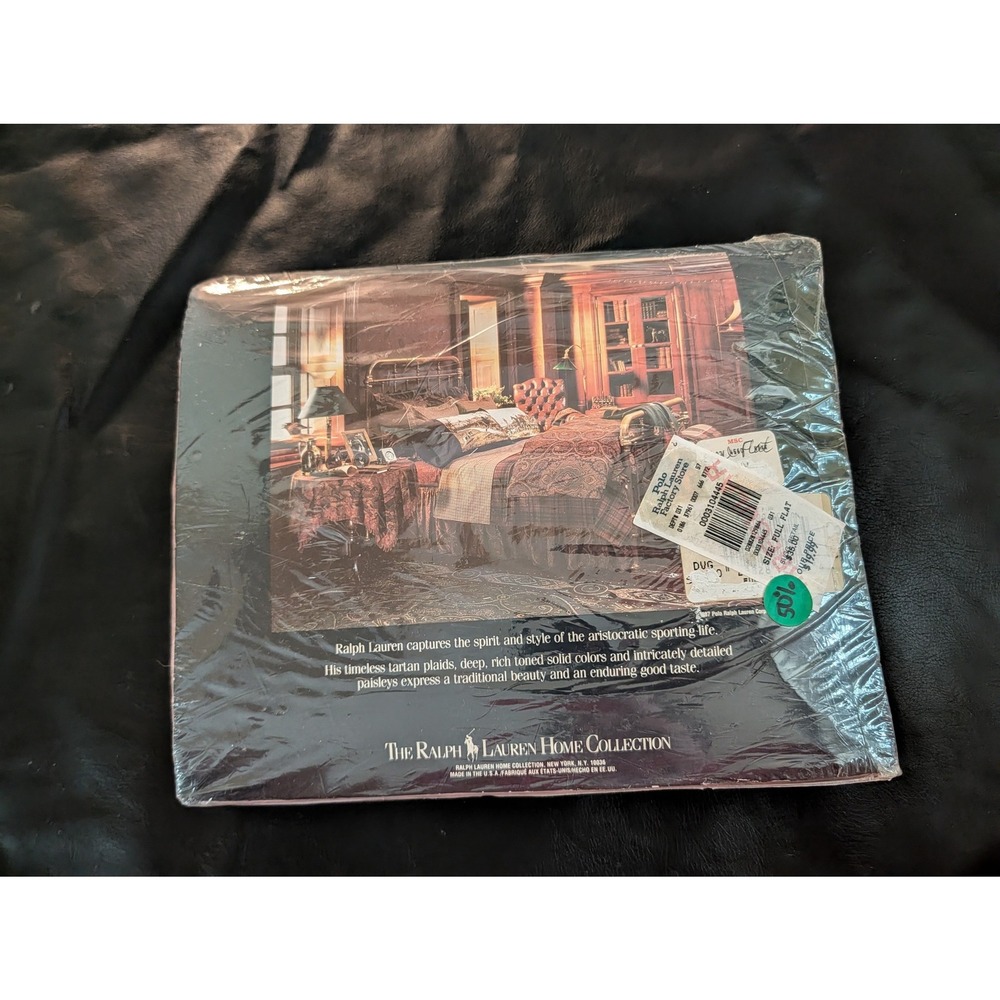 Ralph Lauren Full Flat Sheet Pink Damask Floral 100% Cotton 200TC Vintage NEW - Picture 2 of 2
